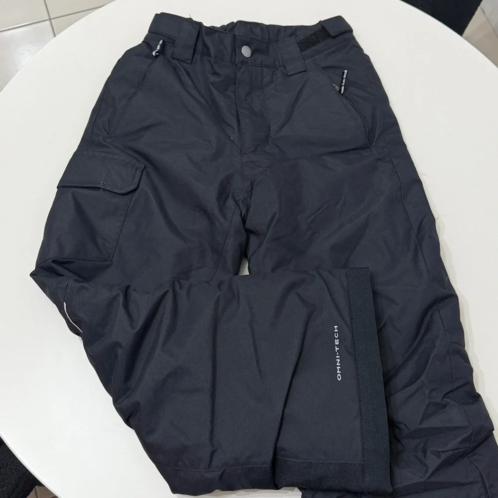 Columbia Kids Black Snow Ski Winter Pants‎ size S/8 Omni tech